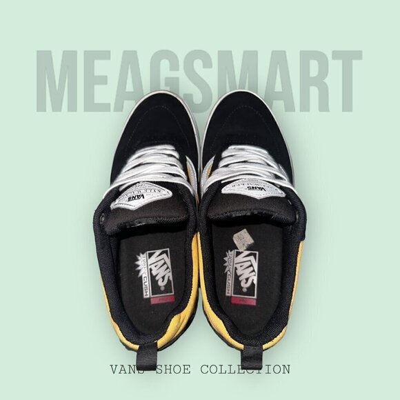 VANS x Kyle Walker Pro Pop Cush Suede Black And Yellow Skate Shoes - Picture 5 of 6